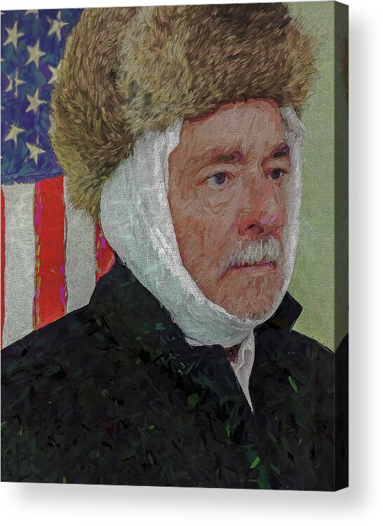 Vincent Acrylic Print featuring the photograph Homage to Van Gogh Selfie by Jerry Gammon