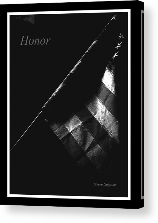 America Acrylic Print featuring the photograph Honor by Steven Lebron Langston