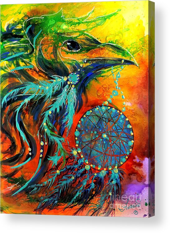 Mythical Acrylic Print featuring the painting Hope Rising by Francine Dufour Jones