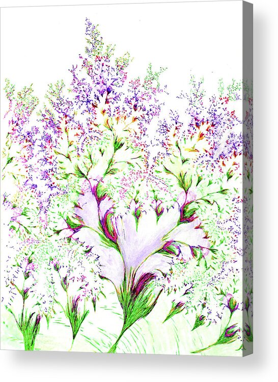 Impressions Of Spring Acrylic Print featuring the drawing Impressions of Spring by Michele A Loftus
