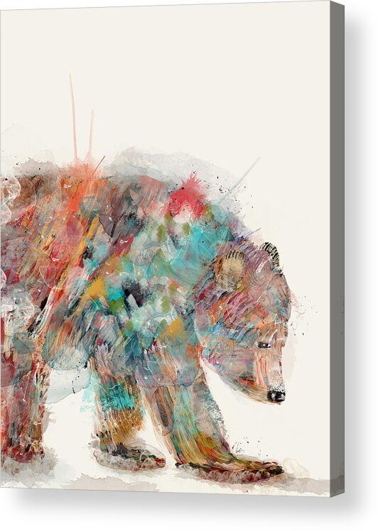 Bears Acrylic Print featuring the painting In Nature Bear by Bri Buckley