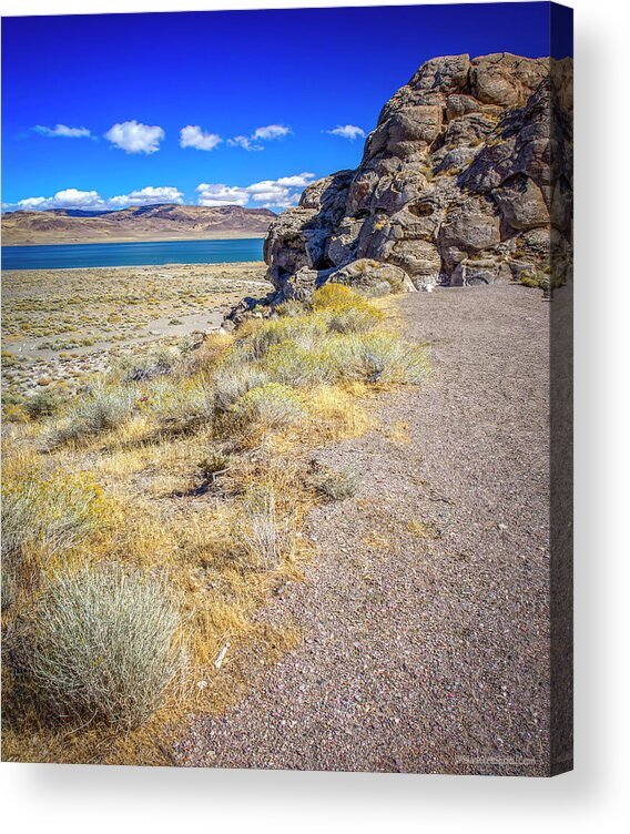 Hot Acrylic Print featuring the photograph Indian Head Beach Pyramid Lake Nevada by LeeAnn McLaneGoetz McLaneGoetzStudioLLCcom