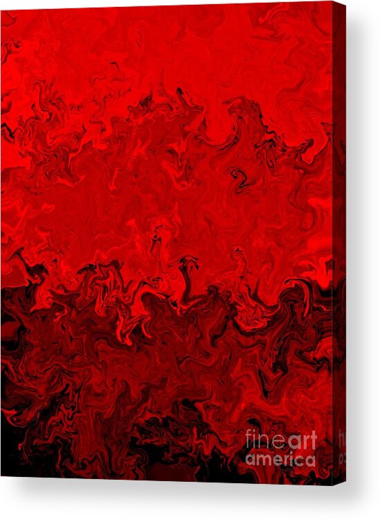 Painting Acrylic Print featuring the painting Inside The Fire by Marsha Heiken
