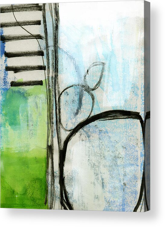 Abstract Acrylic Print featuring the painting Intersections 35- Art by Linda Woods by Linda Woods