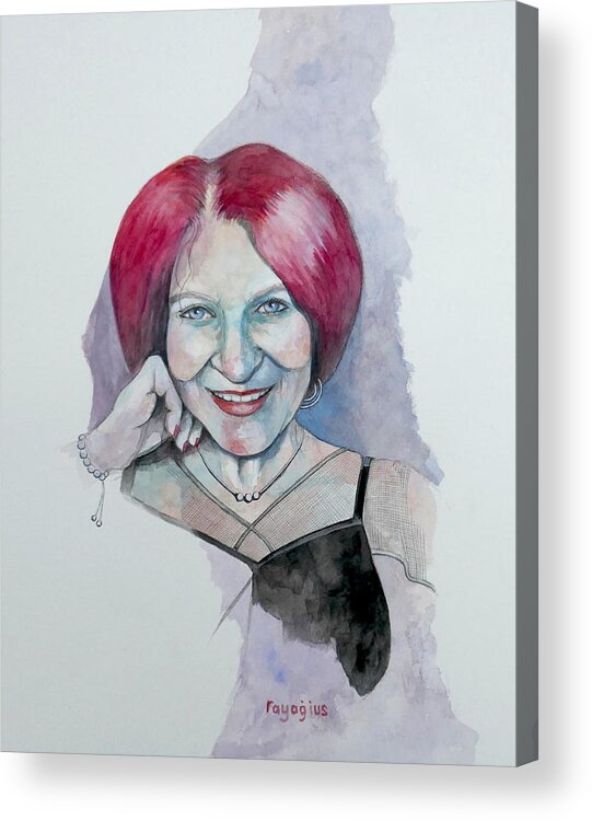 Female Acrylic Print featuring the painting Isabella by Ray Agius