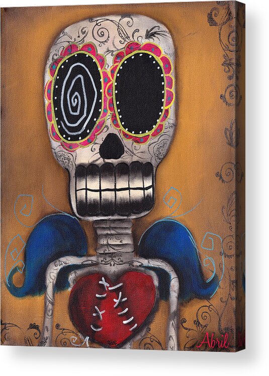 Day Of The Dead Acrylic Print featuring the painting Javier by Abril Andrade