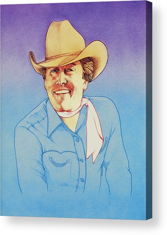 Jimmy Dean Acrylic Print featuring the painting Jimmy Dean by Murry Whiteman