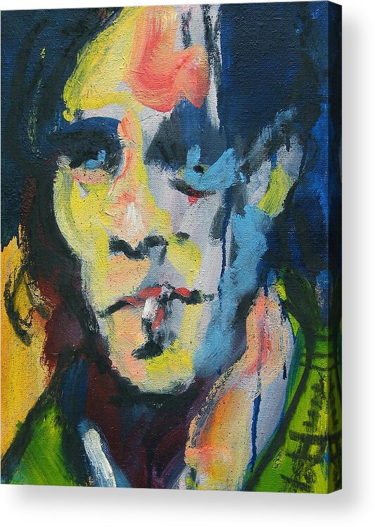 Painting Acrylic Print featuring the painting Johnny by Les Leffingwell
