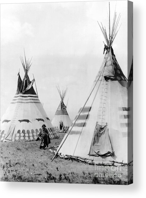 1913 Acrylic Print featuring the photograph KAINAI VILLAGE, c1913 by Granger