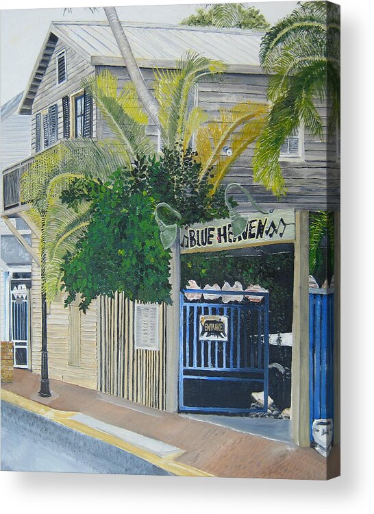 key West Acrylic Print featuring the painting Key West Blue Heaven by John Schuller
