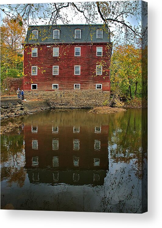Kingston Acrylic Print featuring the photograph Kingston Mill Fall 2015 by Steven Richman