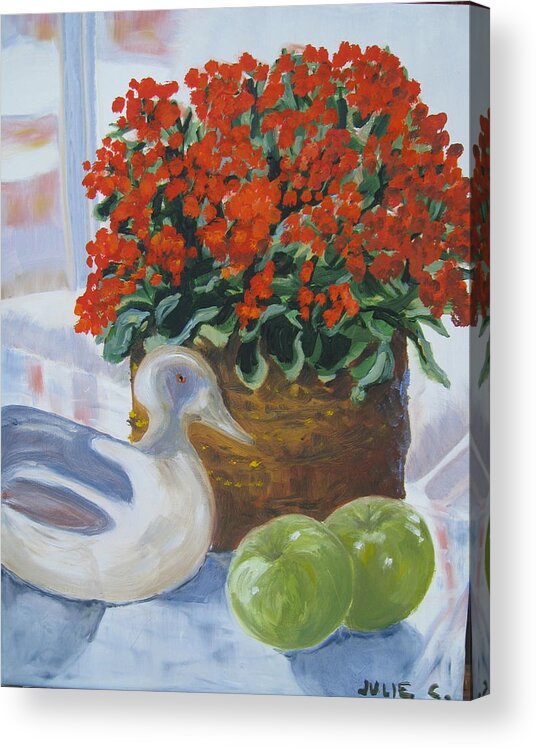  Acrylic Print featuring the painting Kitchen Table by Julie Todd-Cundiff