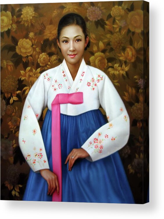 Woman Acrylic Print featuring the painting Korea belle 6 by Yoo Choong Yeul