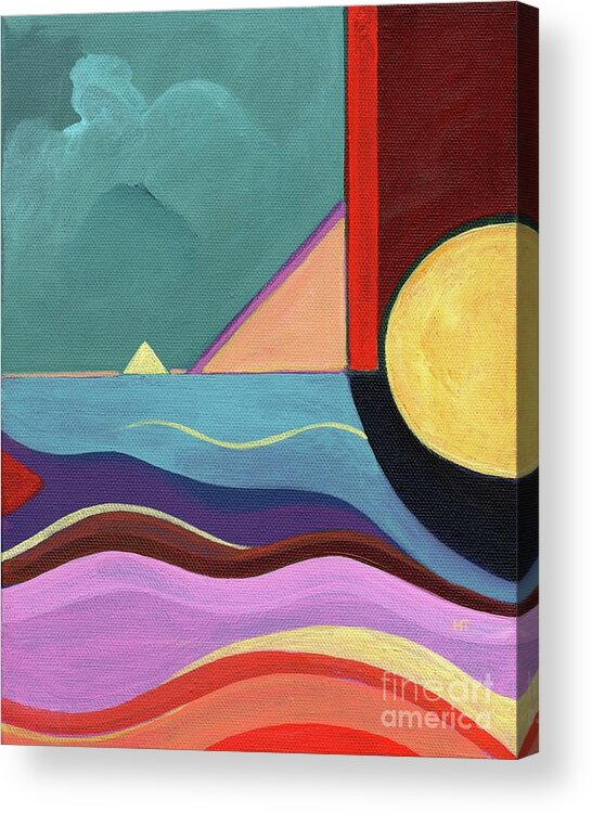Abstract Acrylic Print featuring the painting Let It Shine by Helena Tiainen
