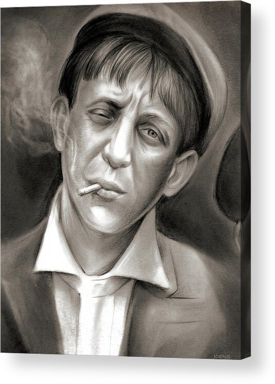 Lewis Hine Acrylic Print featuring the drawing Lewis Hine Tribute by Greg Joens