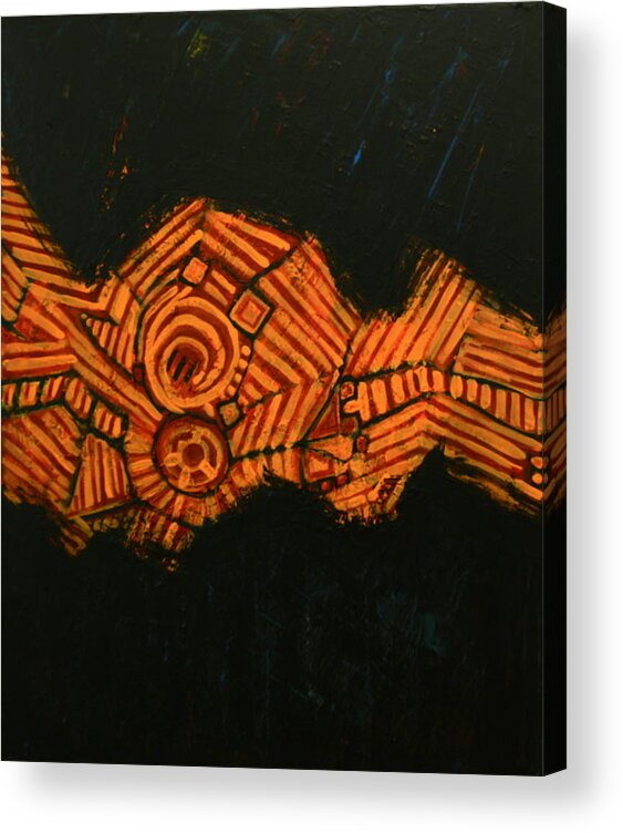 Symbols Acrylic Print featuring the painting Lifeline by Robens Napolitan Tom Kramer