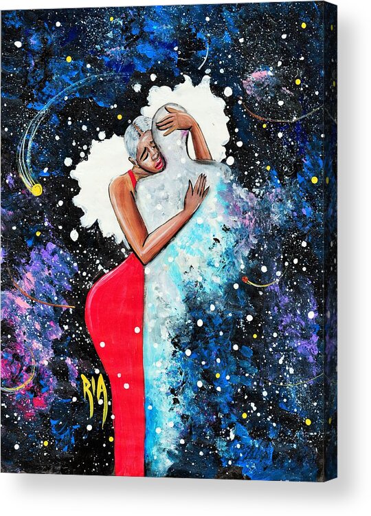 Love Acrylic Print featuring the painting Light Years For Love by Artist RiA