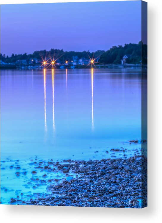 Cape Sunsets Acrylic Print featuring the photograph Lights Across The Bay by Leigh Grundy