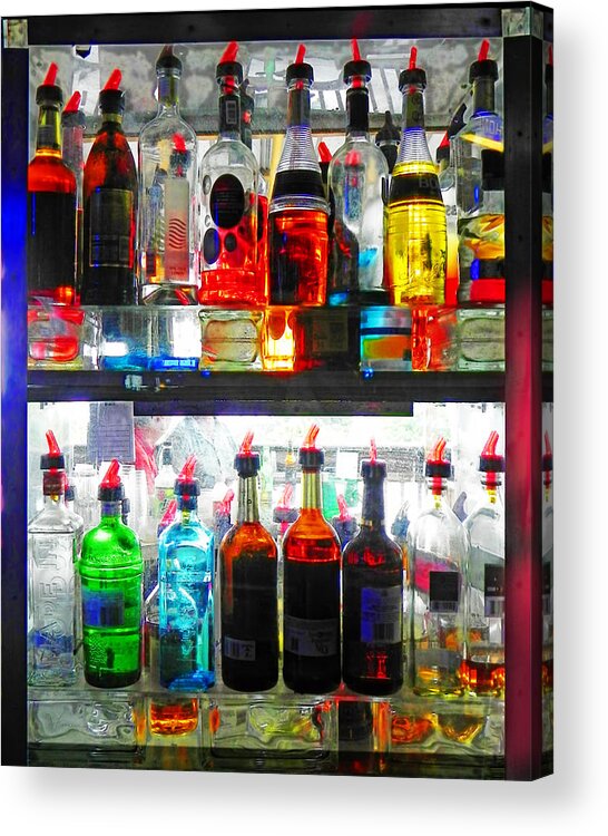 Liquor Acrylic Print featuring the digital art Liquor Cabinet by Frances Miller