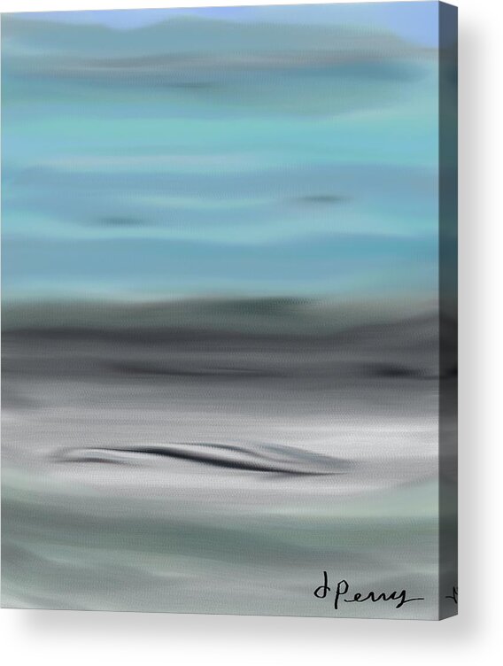 Abstract Art Print Acrylic Print featuring the digital art Lonely by D Perry