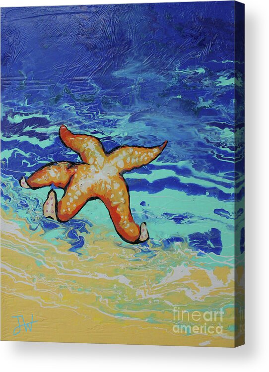 Cayman Islands Acrylic Print featuring the painting Lonestar by Jerome Wilson