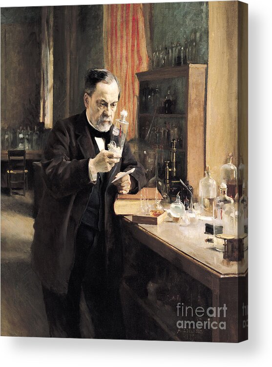Pasteur Acrylic Print featuring the painting Louis Pasteur by Albert Gustaf Aristides Edelfelt