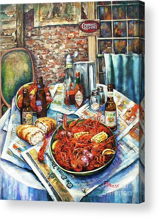New Orleans Art Acrylic Print featuring the painting Louisiana Saturday Night by Dianne Parks