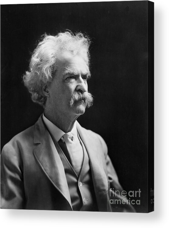 Literature Acrylic Print featuring the photograph Mark Twain, American Author And Humorist by Science Source