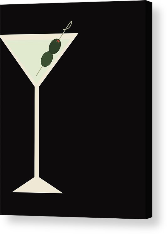 Martini Acrylic Print featuring the digital art Martini by Julia Garcia