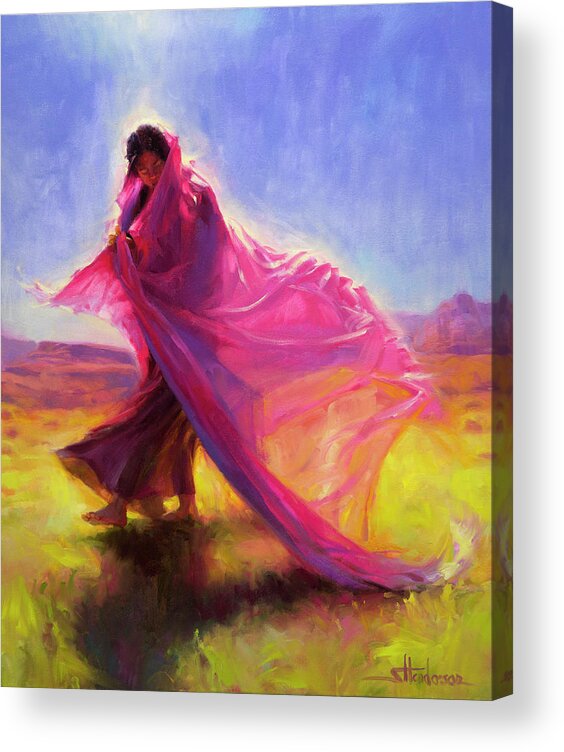 Southwest Acrylic Print featuring the painting Mesa Walk by Steve Henderson