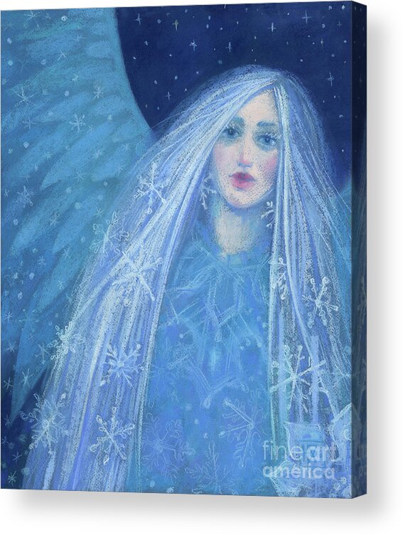 Showgirl Acrylic Print featuring the painting Metelitsa / Snow Maiden / Snow Girl / Snegurochka by Julia Khoroshikh