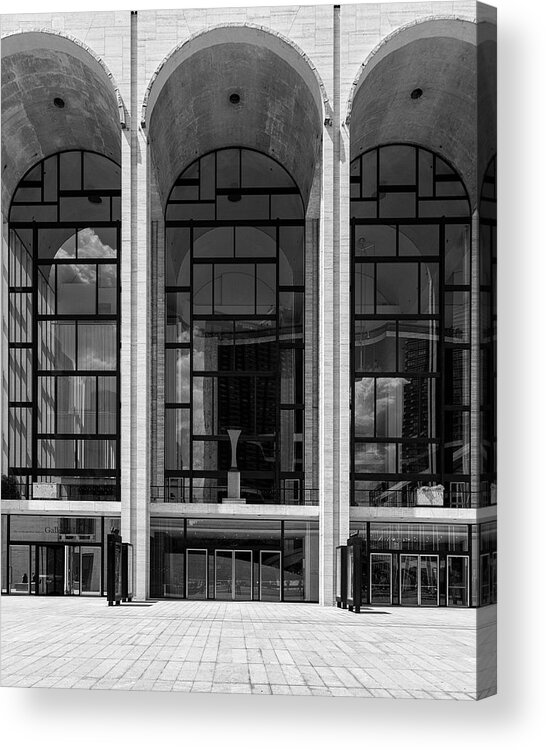 The Met Acrylic Print featuring the photograph Metropolitan Opera House Arches by Stephen Russell Shilling