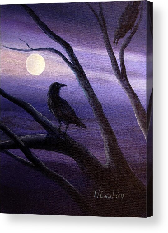 Landscape Acrylic Print featuring the painting Midnight by Wayne Enslow