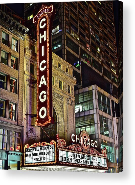 Chicago Acrylic Print featuring the photograph Midwestern Theater by Frozen in Time Fine Art Photography