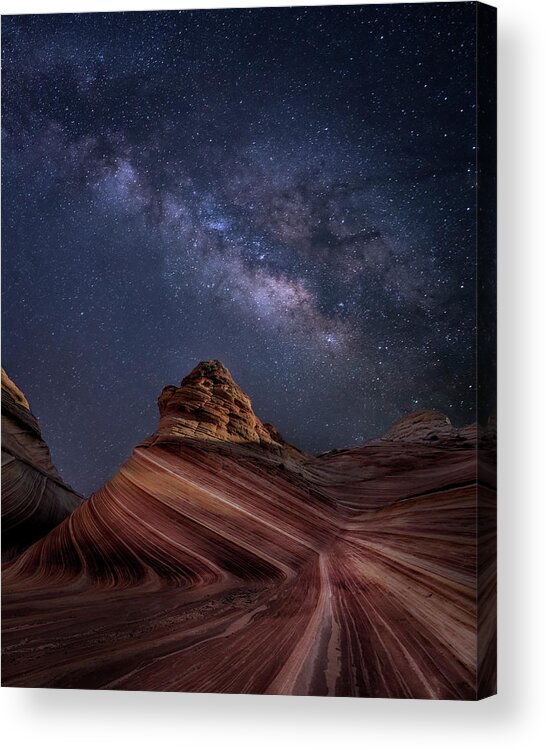 Milky Way Acrylic Print featuring the photograph Milky Way and the Wave by Michael Ash