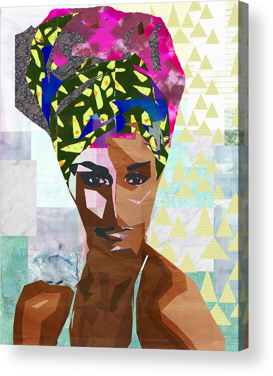 Collage Acrylic Print featuring the mixed media Confidence by Claudia Schoen