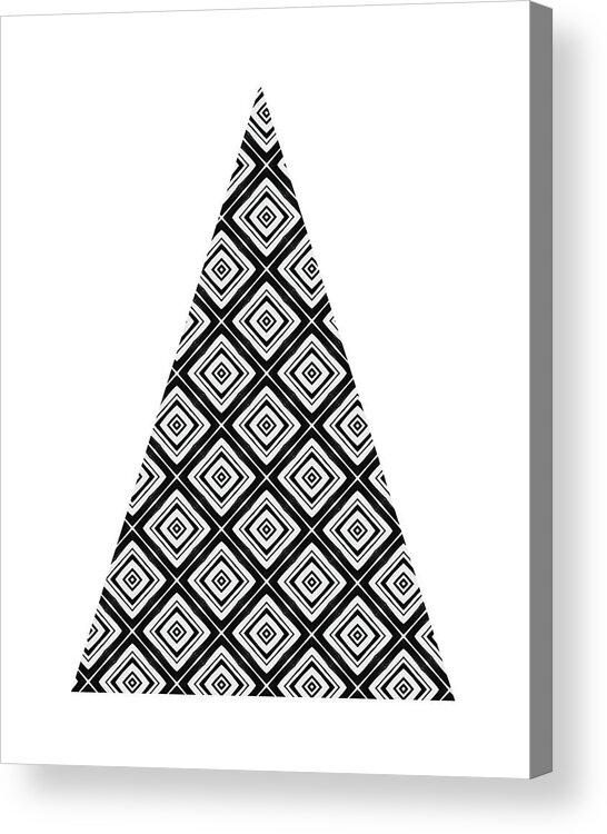 Black And White Acrylic Print featuring the mixed media Modern Black and White Tree 1- Art by Linda Woods by Linda Woods