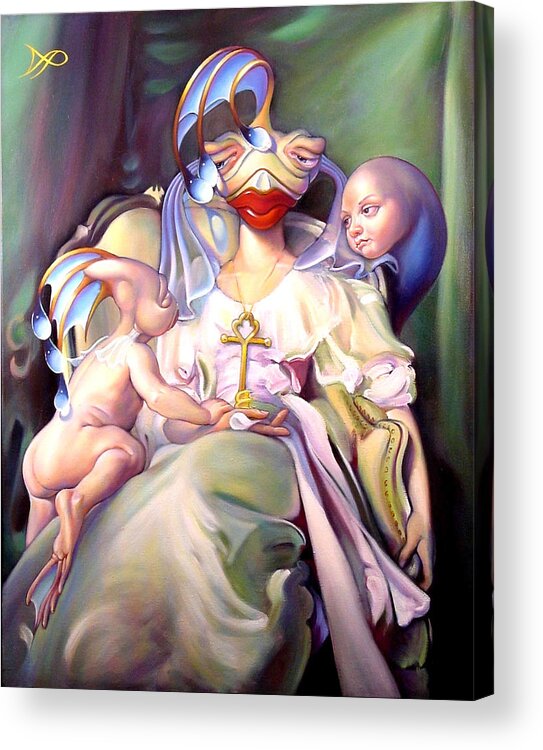 Mermaid Acrylic Print featuring the painting Mother and Child Reunion by Patrick Anthony Pierson