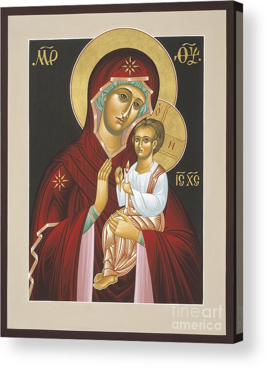 Mother Of God Light In All Darkness Acrylic Print featuring the painting Mother of God Light In All Darkness 016 by William Hart McNichols