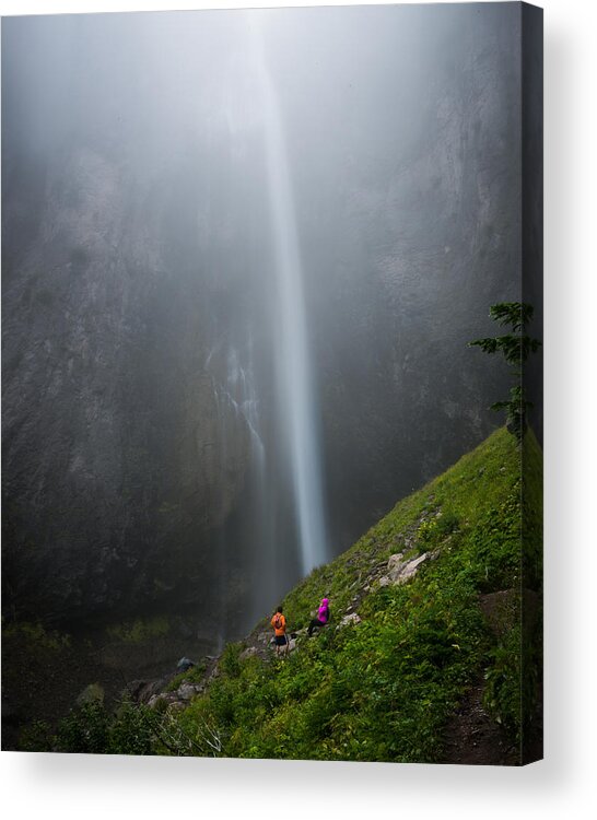 Waterfalls Acrylic Print featuring the photograph Moutain Waterfalls 5817 by Chris McKenna