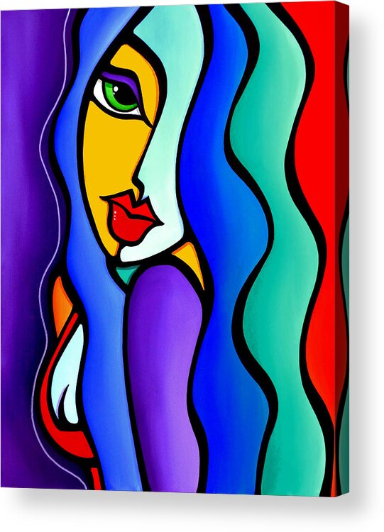 Fidostudio Acrylic Print featuring the painting Mrs Brightside by Tom Fedro