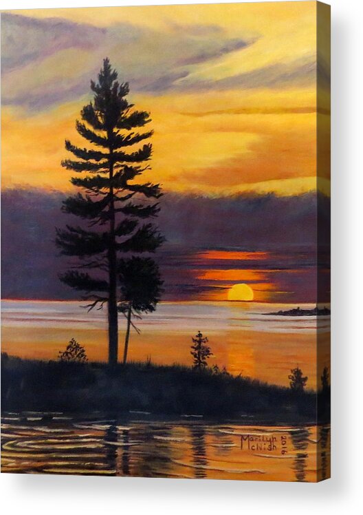 White Pine Acrylic Print featuring the painting My Place by Marilyn McNish