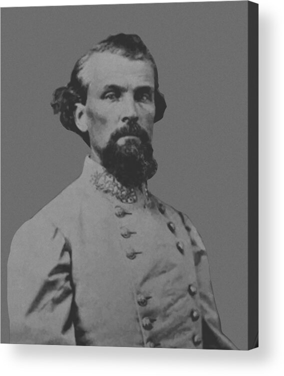 Nathan Bedford Forrest Acrylic Print featuring the painting Nathan Bedford Forrest by War Is Hell Store