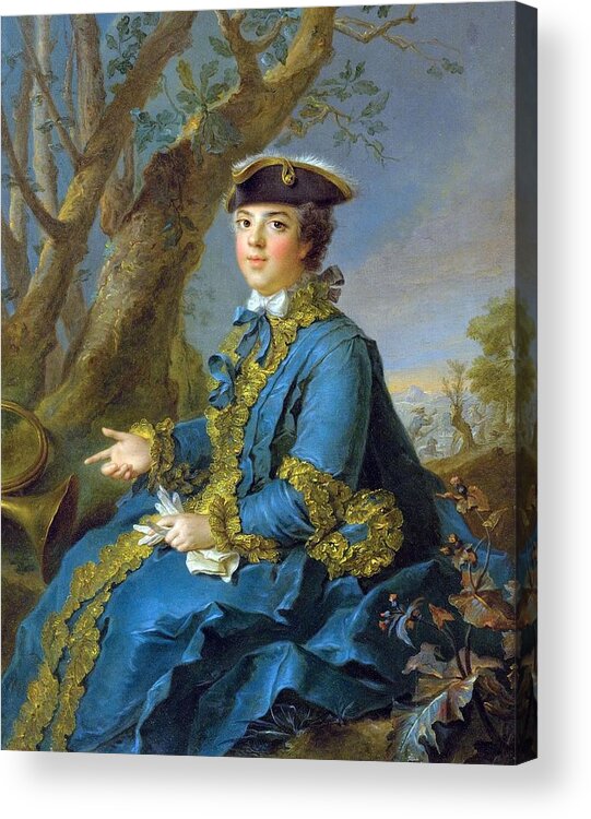 Marie_louise_elisabeth_de_france Acrylic Print featuring the painting Nattier by Marie Louise