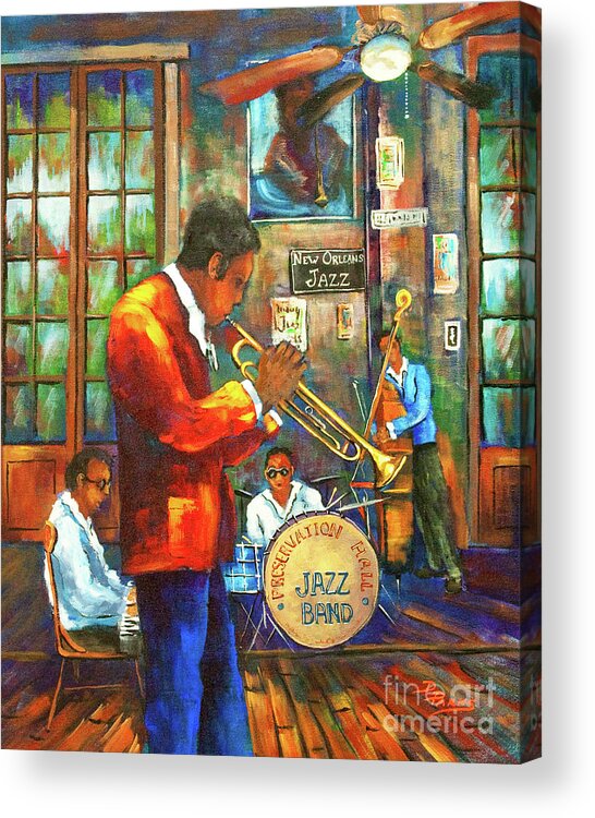 New Orleans Jazz Acrylic Print featuring the painting New Orleans Jazz by Dianne Parks