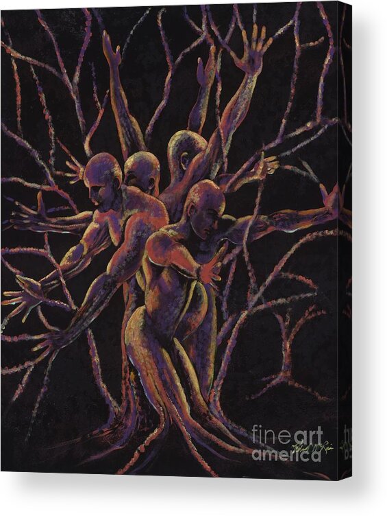 Figure Acrylic Print featuring the painting Oak by Robert D McBain