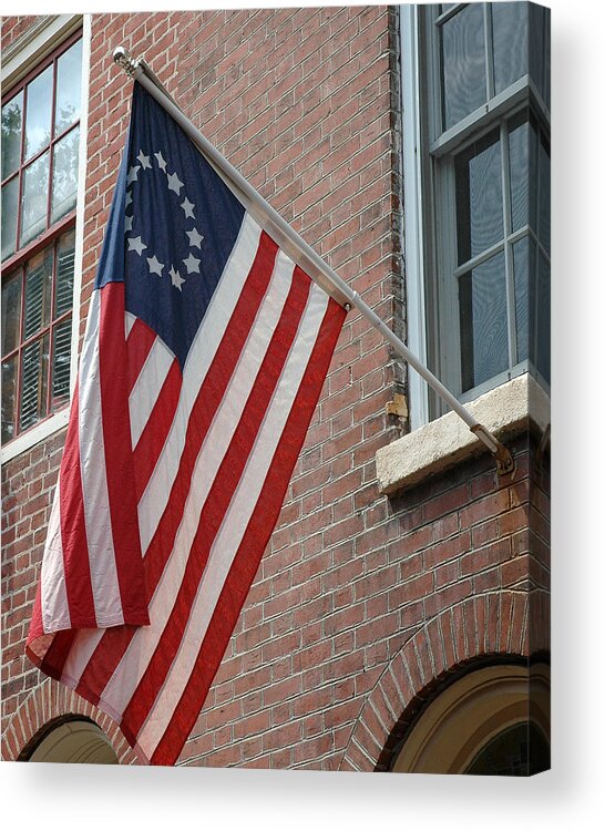 Flag Acrylic Print featuring the photograph Old Glory - Philadelphia by Frank Mari