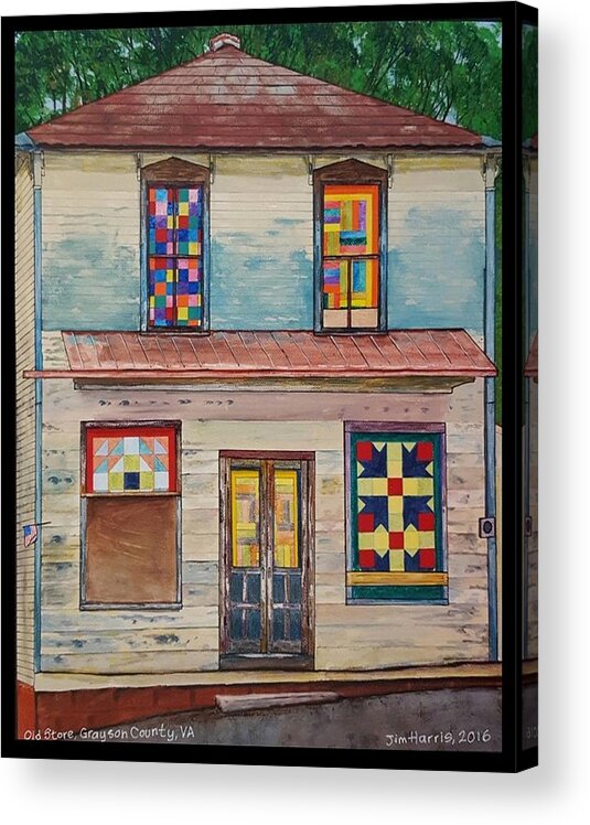 Store Acrylic Print featuring the painting Old Grayson County Store by Jim Harris