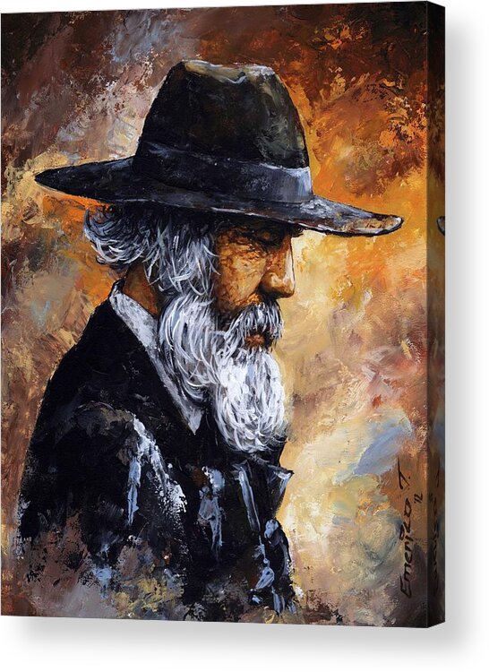 Portrait Acrylic Print featuring the painting Old Man by Emerico Imre Toth