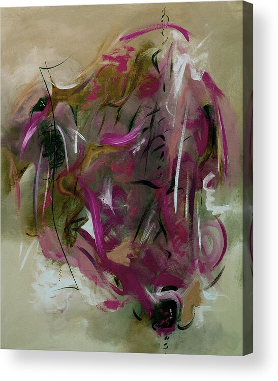 Abstract Acrylic Print featuring the painting Once by Ruth Palmer